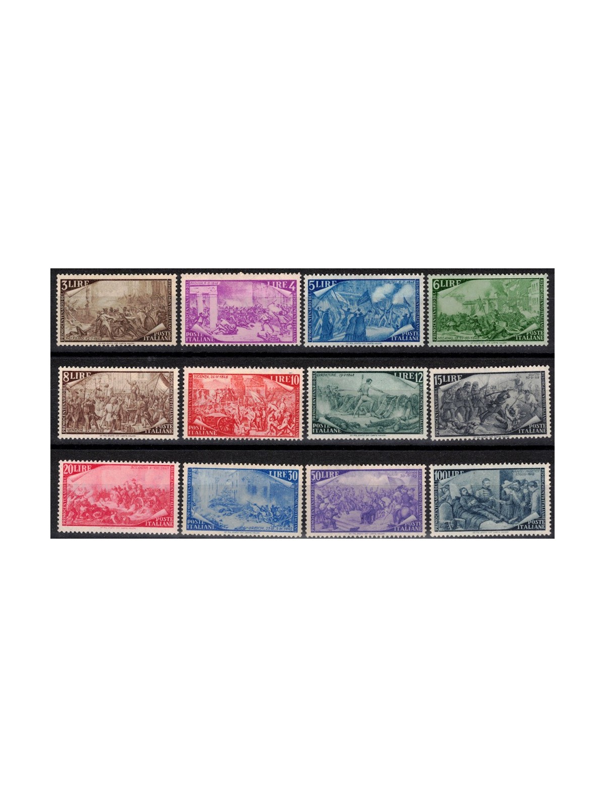 ITALY 1948 Centenary of the Risorgimento 12v MH*